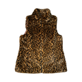 Pomodoro fluffy leopard print faux fur waist coat uk 16