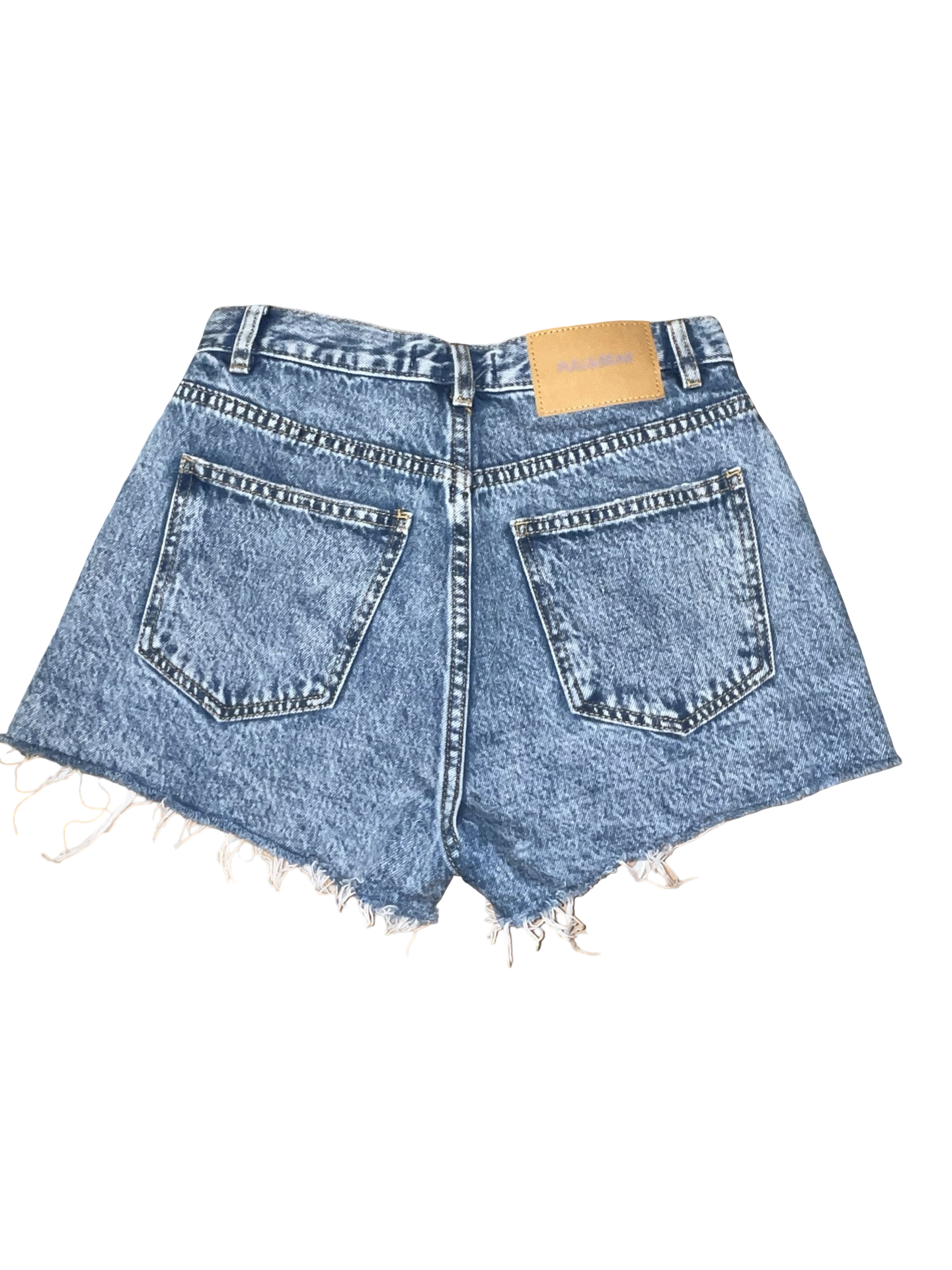Pull&Bear Y2K Acid Wash Distressed High Waist Denim Shorts UK 8