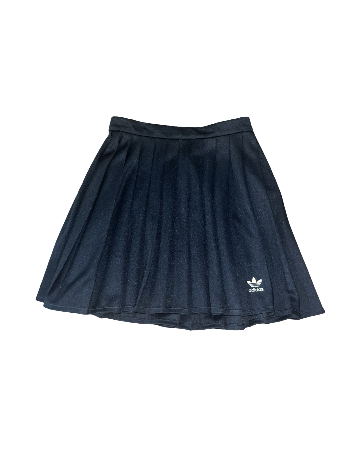 Adidas Originals Black Pleated Tennis Skirt Y2K Sportswear UK XS