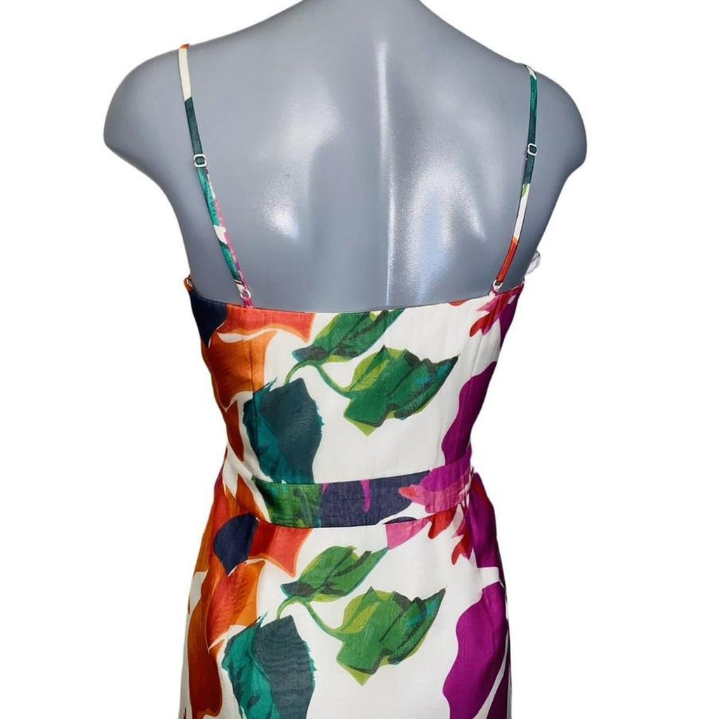 Coast y2k floral midi dress with V-neckline uk10