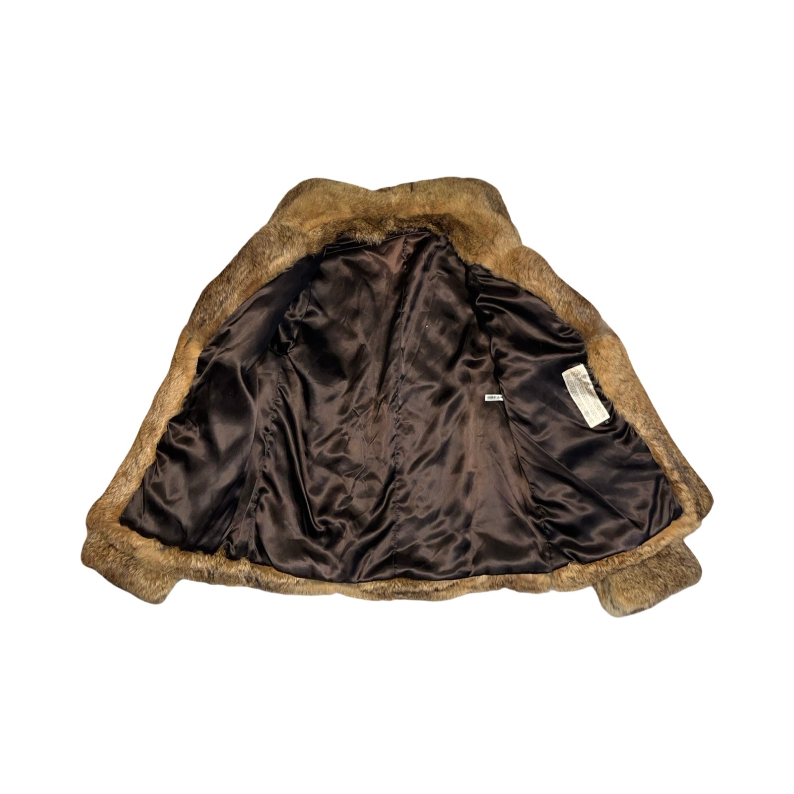 Vintage real coney fur fluffy coat uk 12