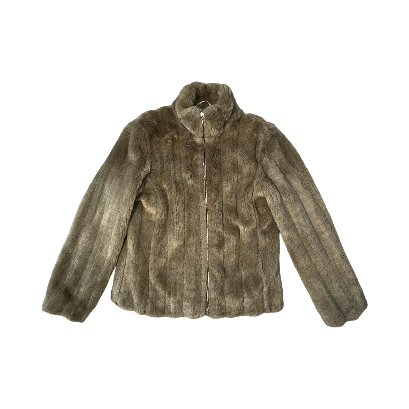 Bhs fluffy faux fur/ satin coat uk size 12