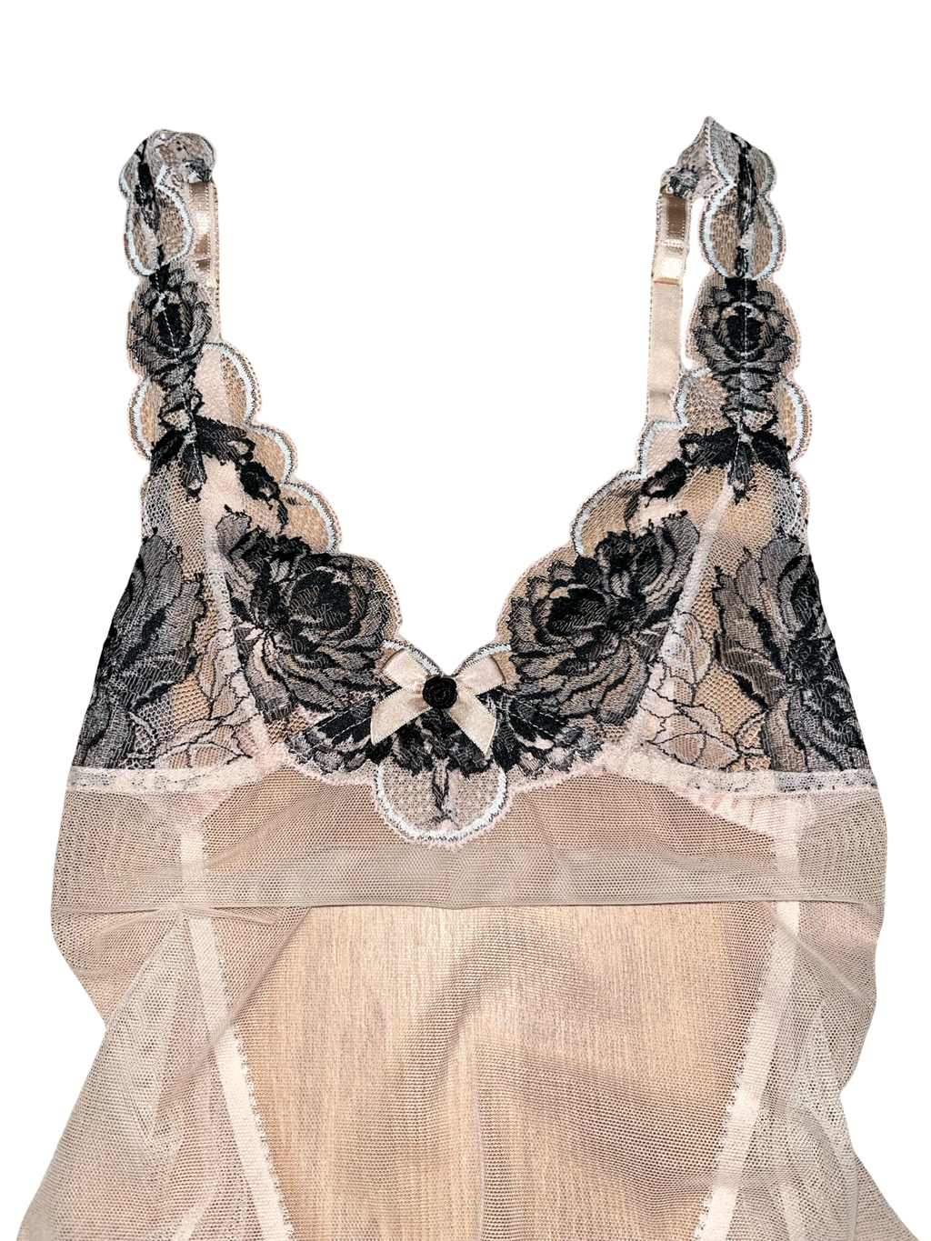 Agent Provocateur Pink Sheer Mesh Lace Babydoll UkXS