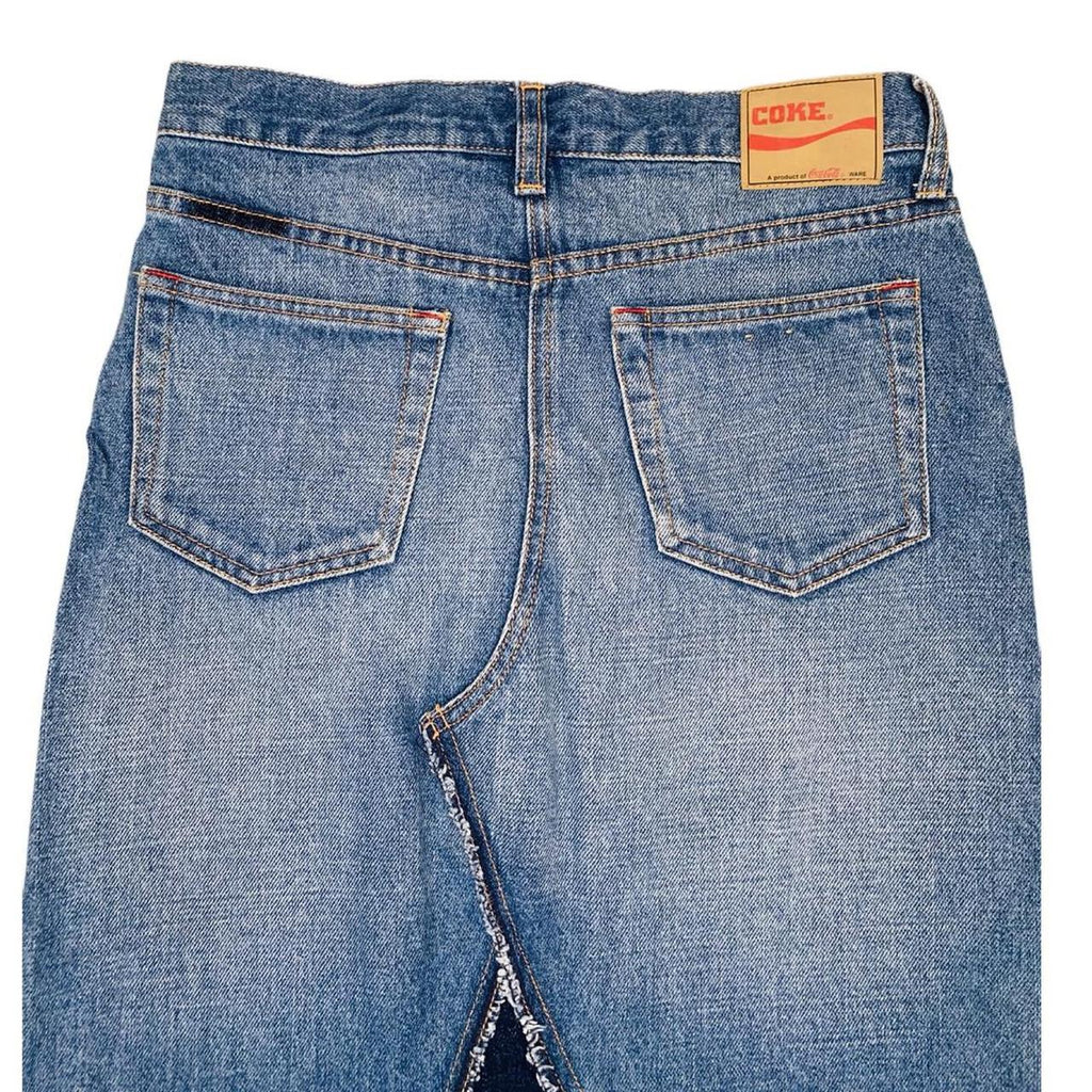 Coca-Cola rare vintage flare long denim skirt uk10