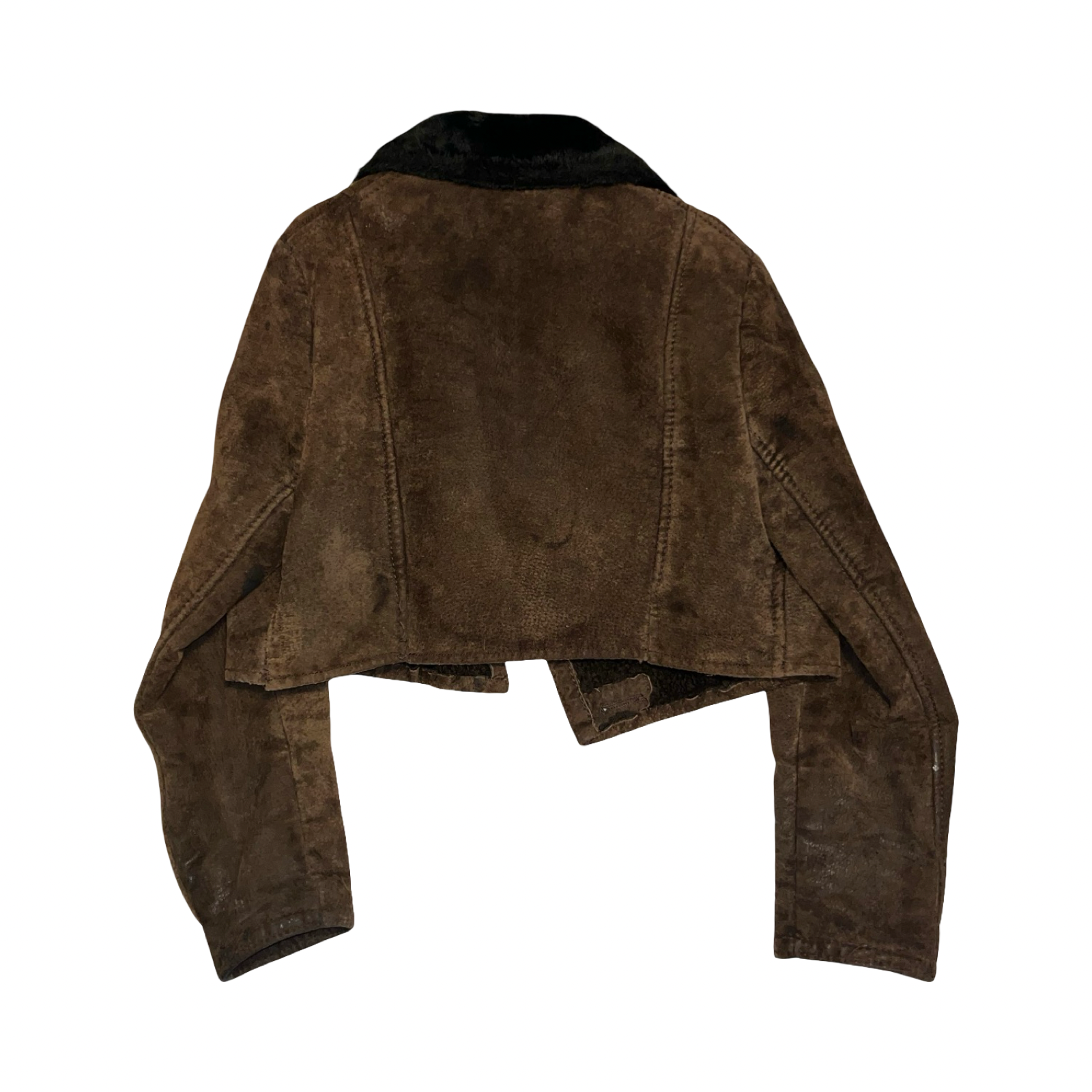 Vintage sheep skin fur cropped coat uk S/M
