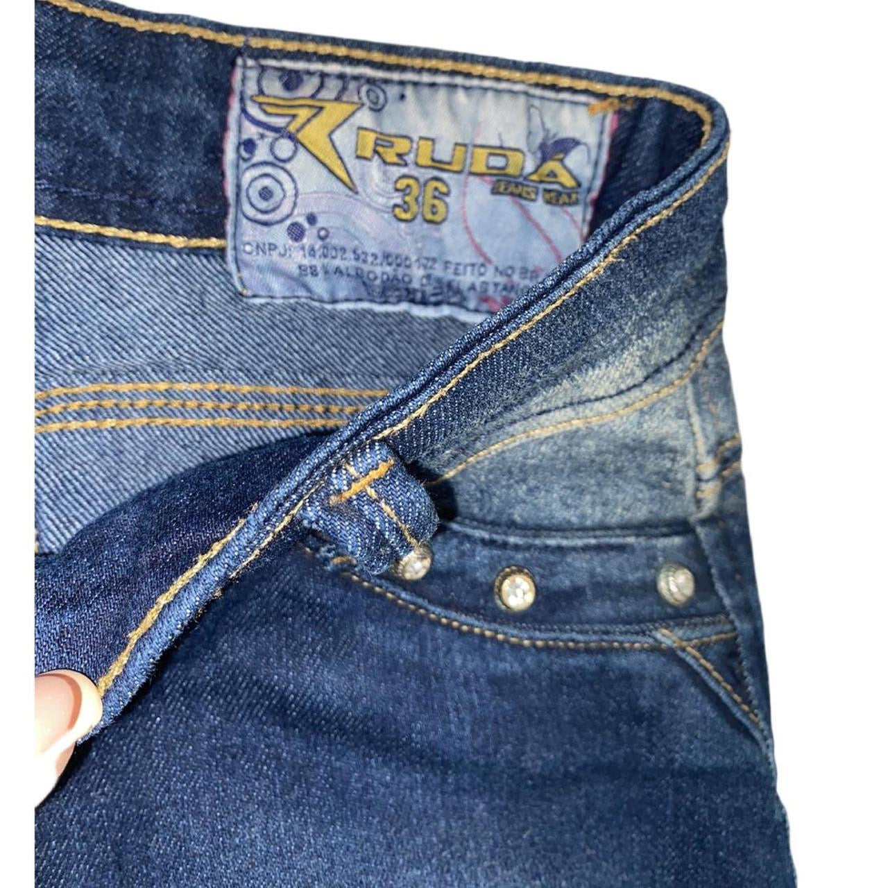 Ruda dark wash y2k blue  vintage low rise flare jeans ukS