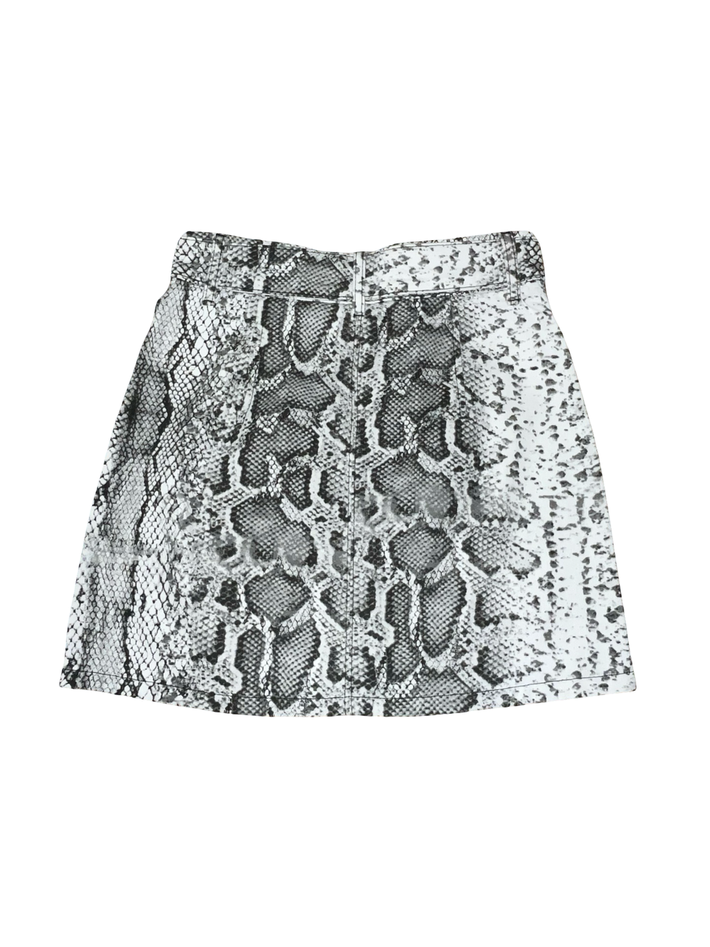 Topshop Y2K Snakeskin Buckle Mini Skirt UK 8
