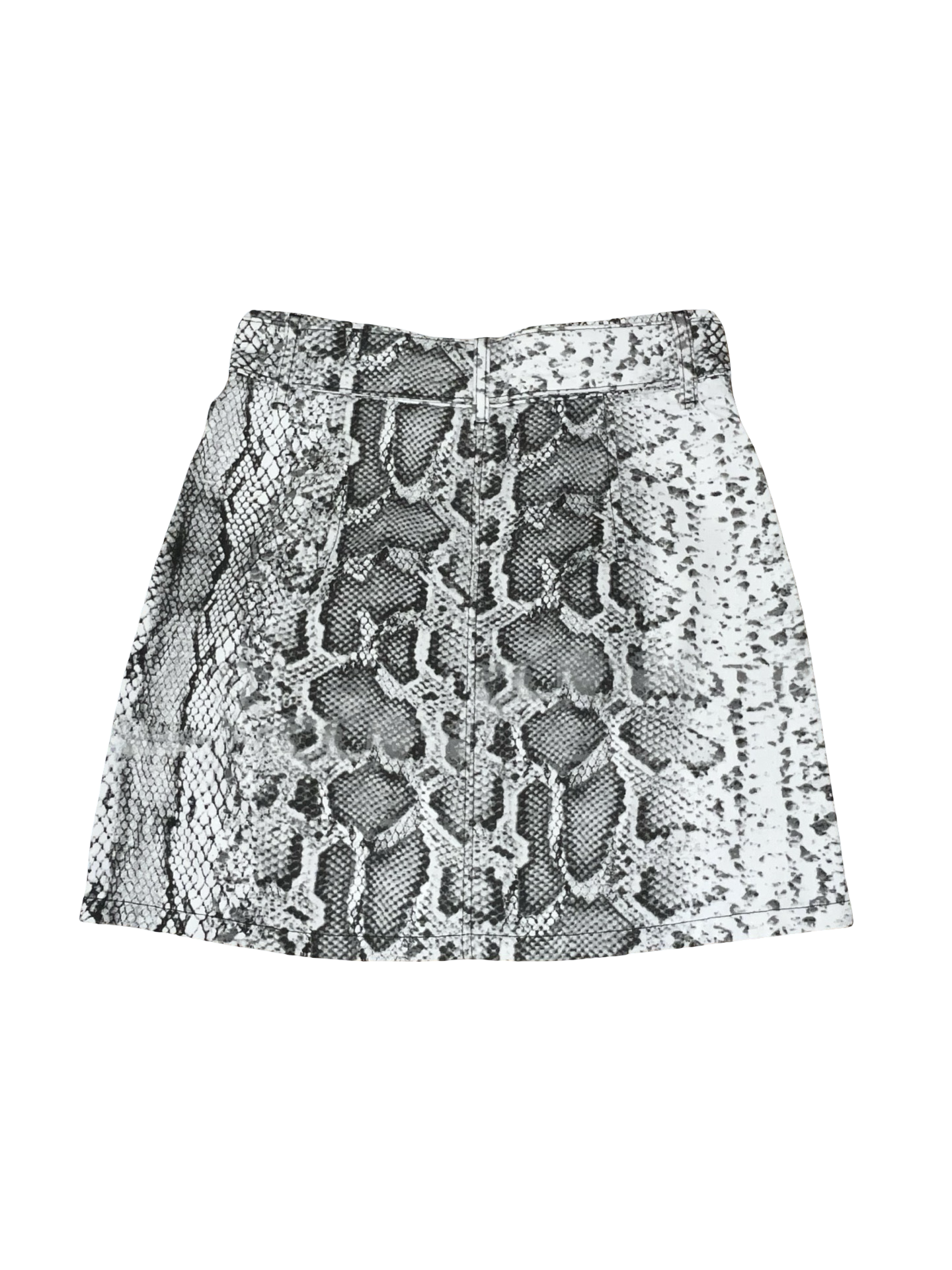 Topshop Y2K Snakeskin Buckle Mini Skirt UK 8