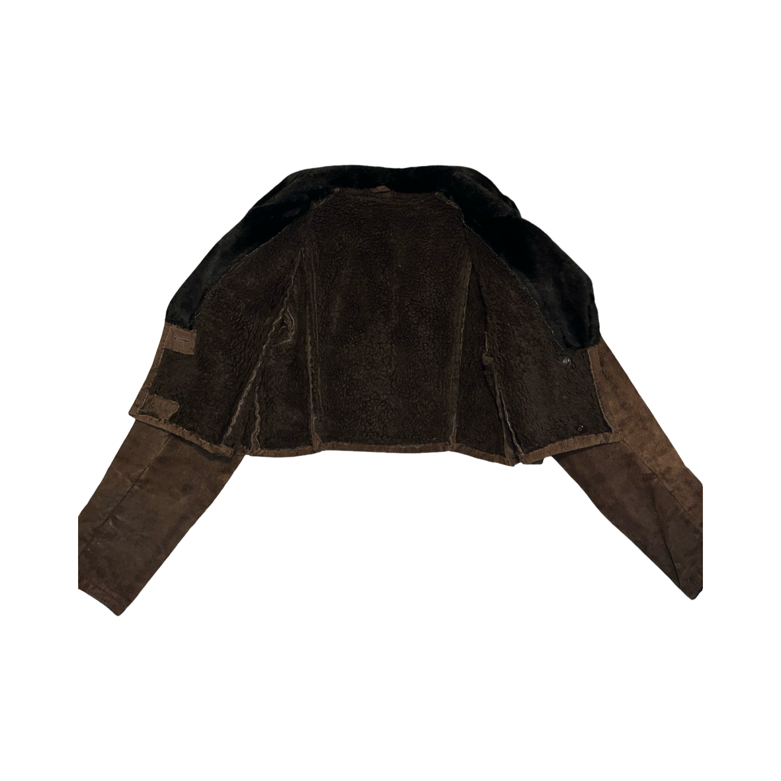 Vintage sheep skin fur cropped coat uk S/M