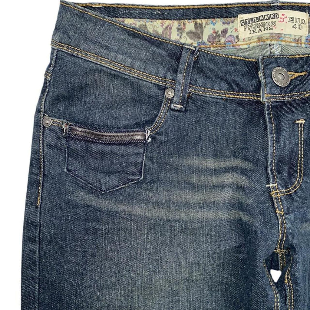 St.Lankis fashion y2k straight leg jeans ukS