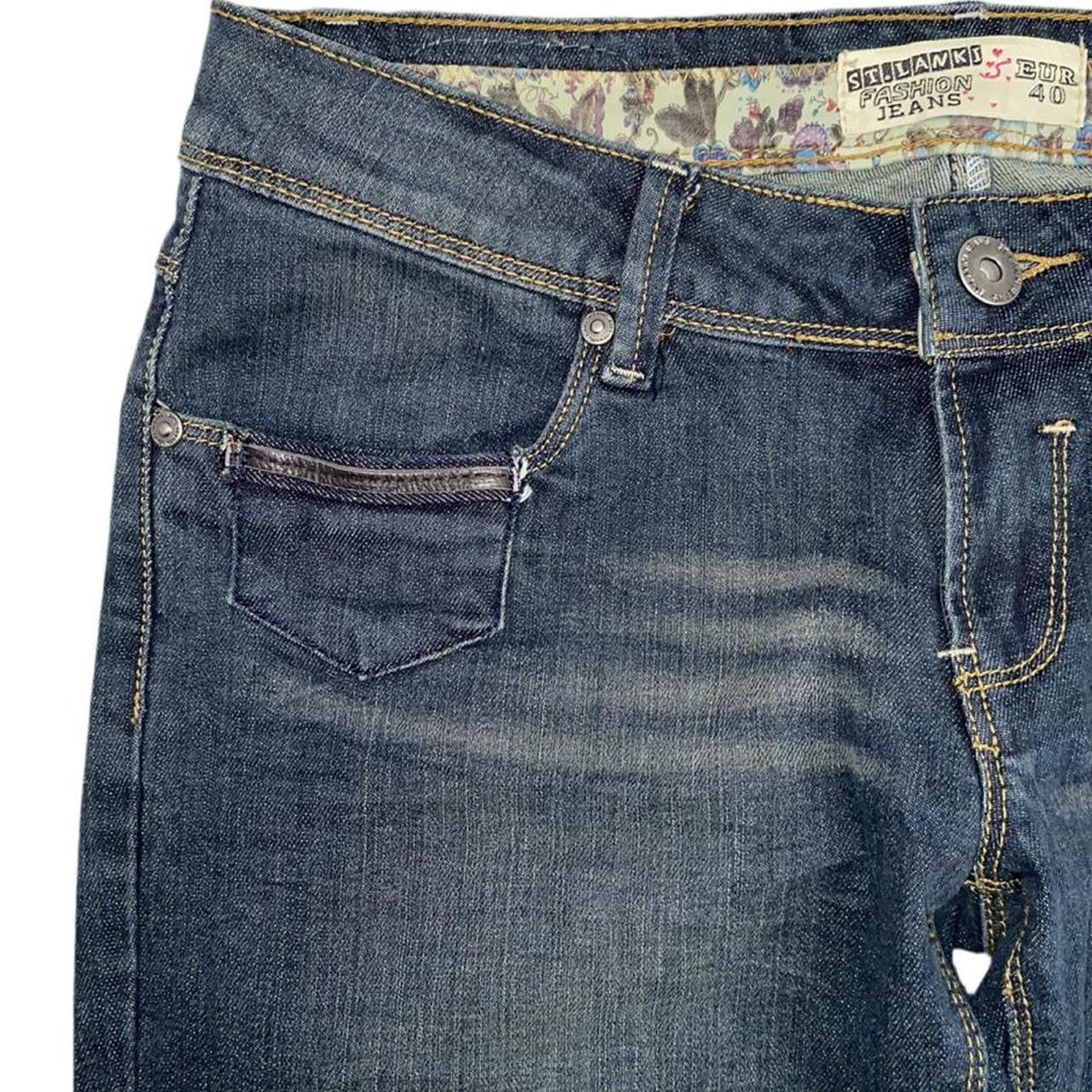 St.Lankis fashion y2k straight leg jeans ukS