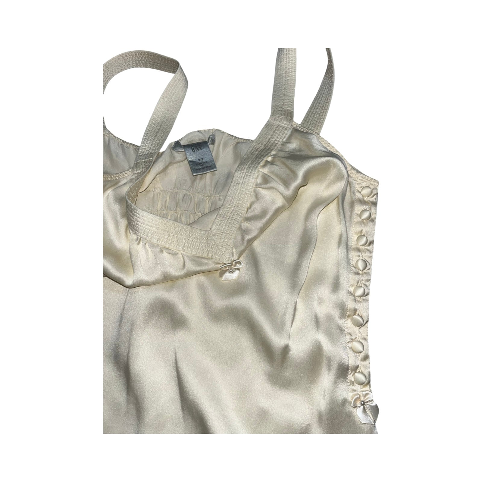 Gap cream pure silk cami top uk size S/P