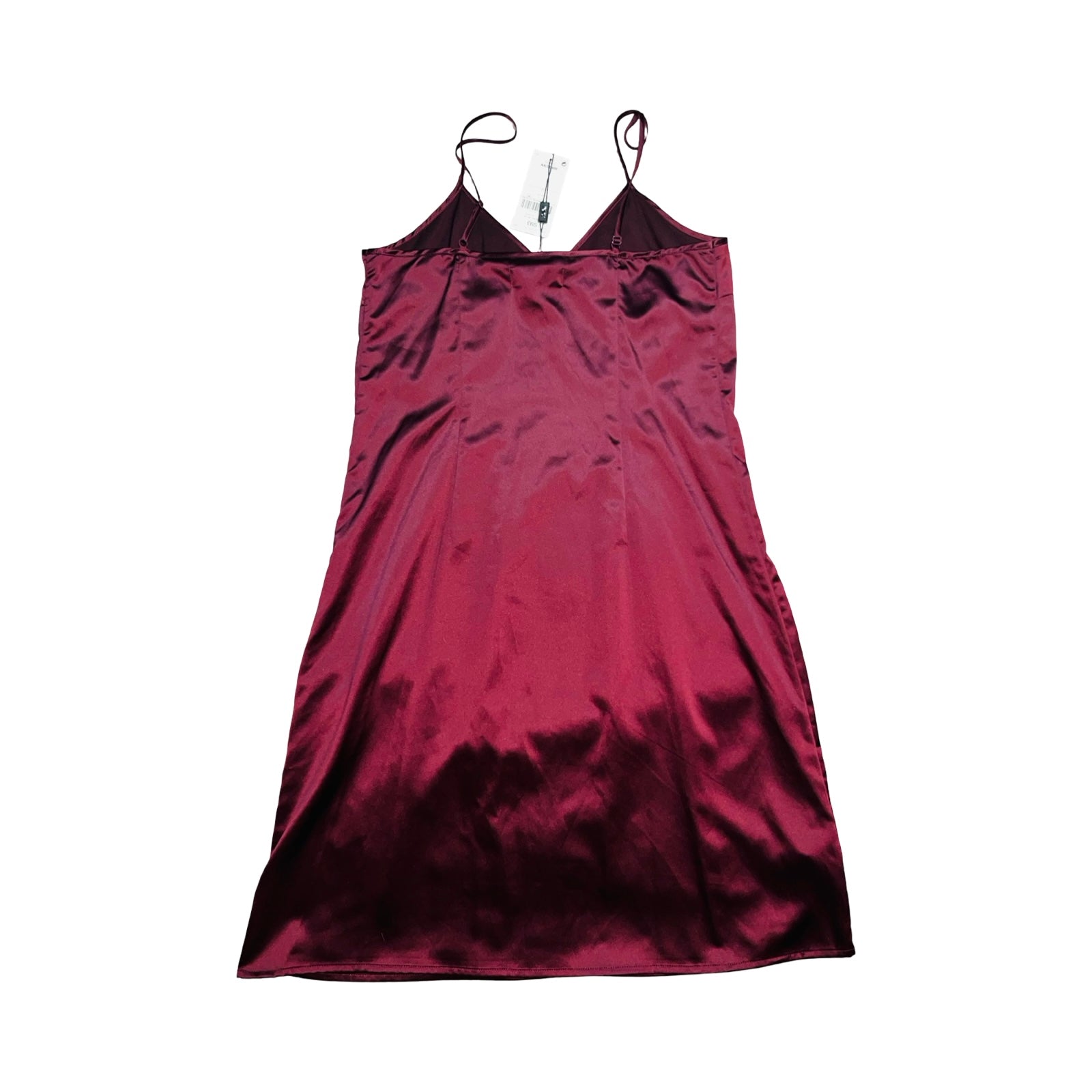 NEXT red wine satin chemise dress uk 10 NWT