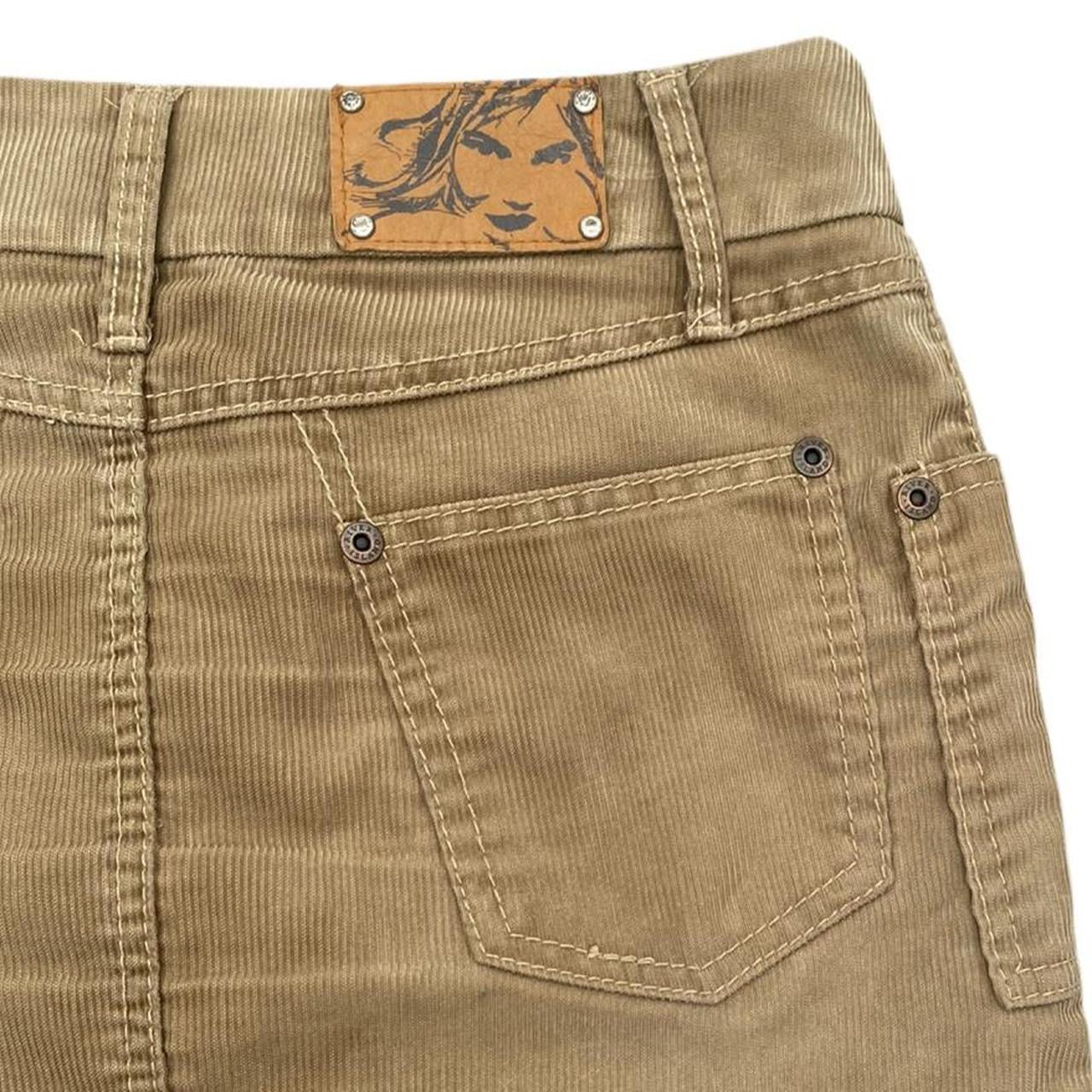 river island tan corduroy 2000’s mini skirt uk10