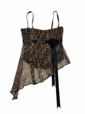 Y2K Plastique by Paul Warren Leopard Print Cami Top UK 12