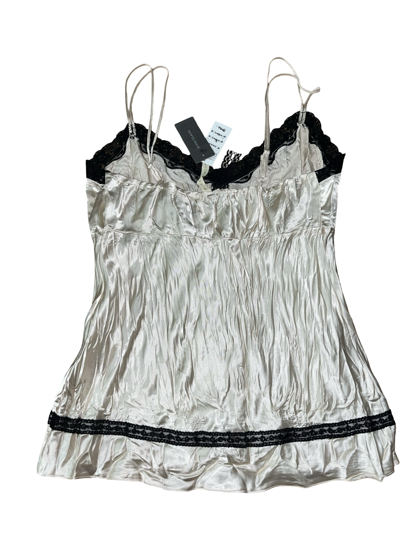 Y2K River Island Champagne Satin Cami Top NWT UK 14