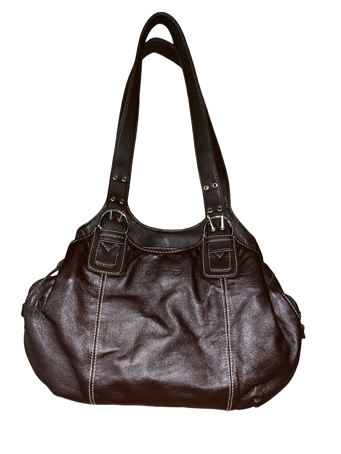 Casa Di Borse Brown Leather Y2K Handbag