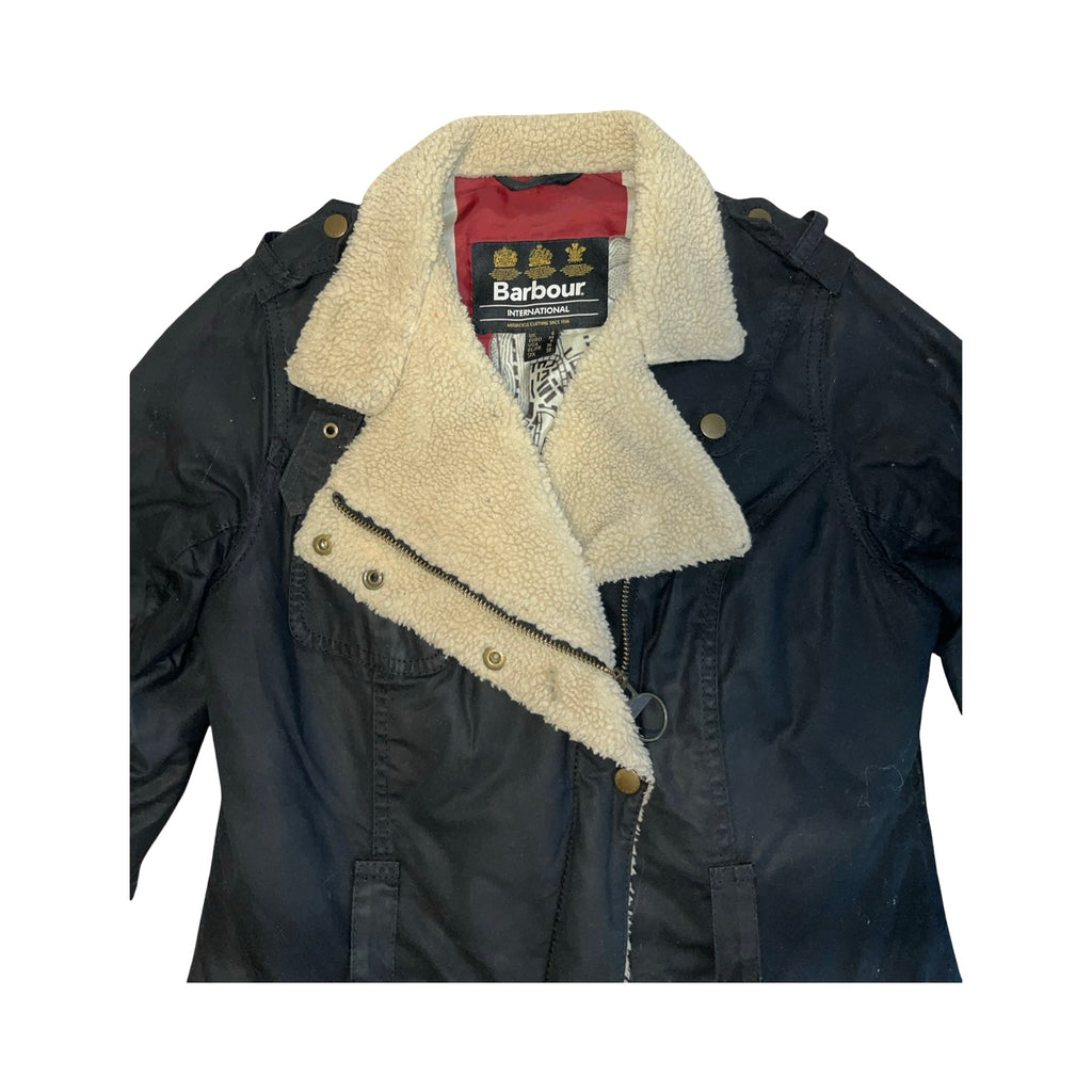Barbour International Matlock jacket faux shearling uk8