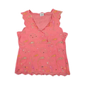 NEXT sequin embroidered V-neck blouse with ruffles Uk16