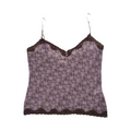 Accessorize brown and purple lace cami top y2k uk 14