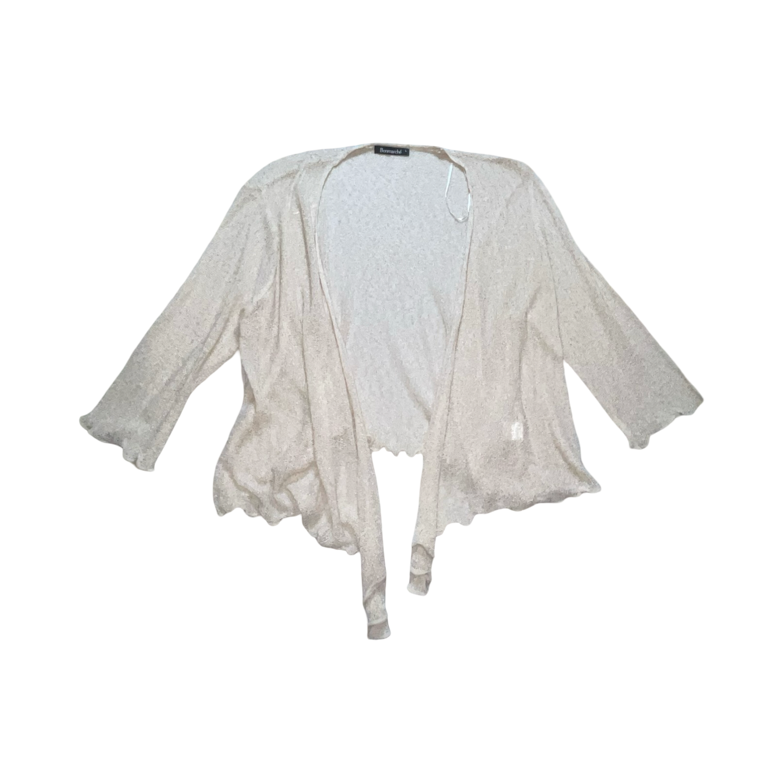Bonmarché beige soft bolero ukL