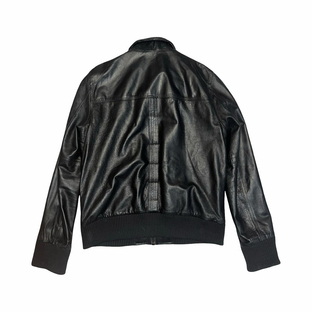 River island vintage leather jacket ukL