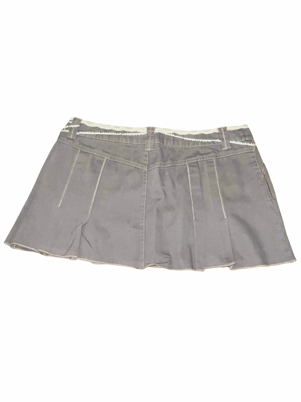 Y2K Miss Selfridge Brown Pleated Micro Mini Skirt UK 12
