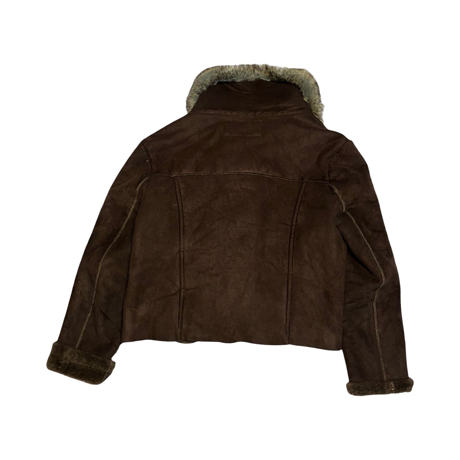 Steve Madden fur lined brown coat ukXL