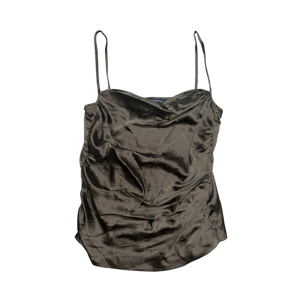 Y2K French Connection Satin Cowl Neck Cami Top UK 12
