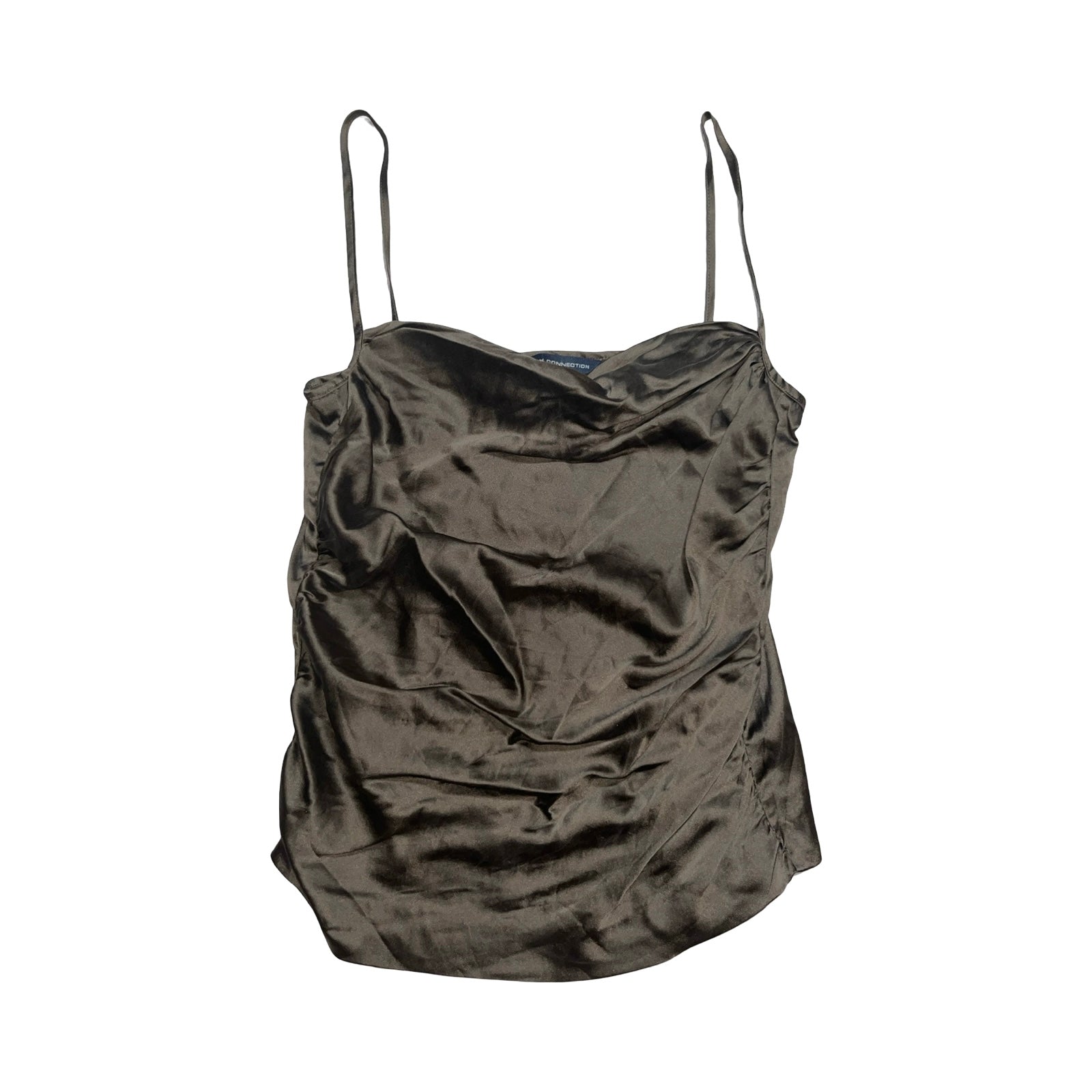 Y2K French Connection Satin Cowl Neck Cami Top UK 12