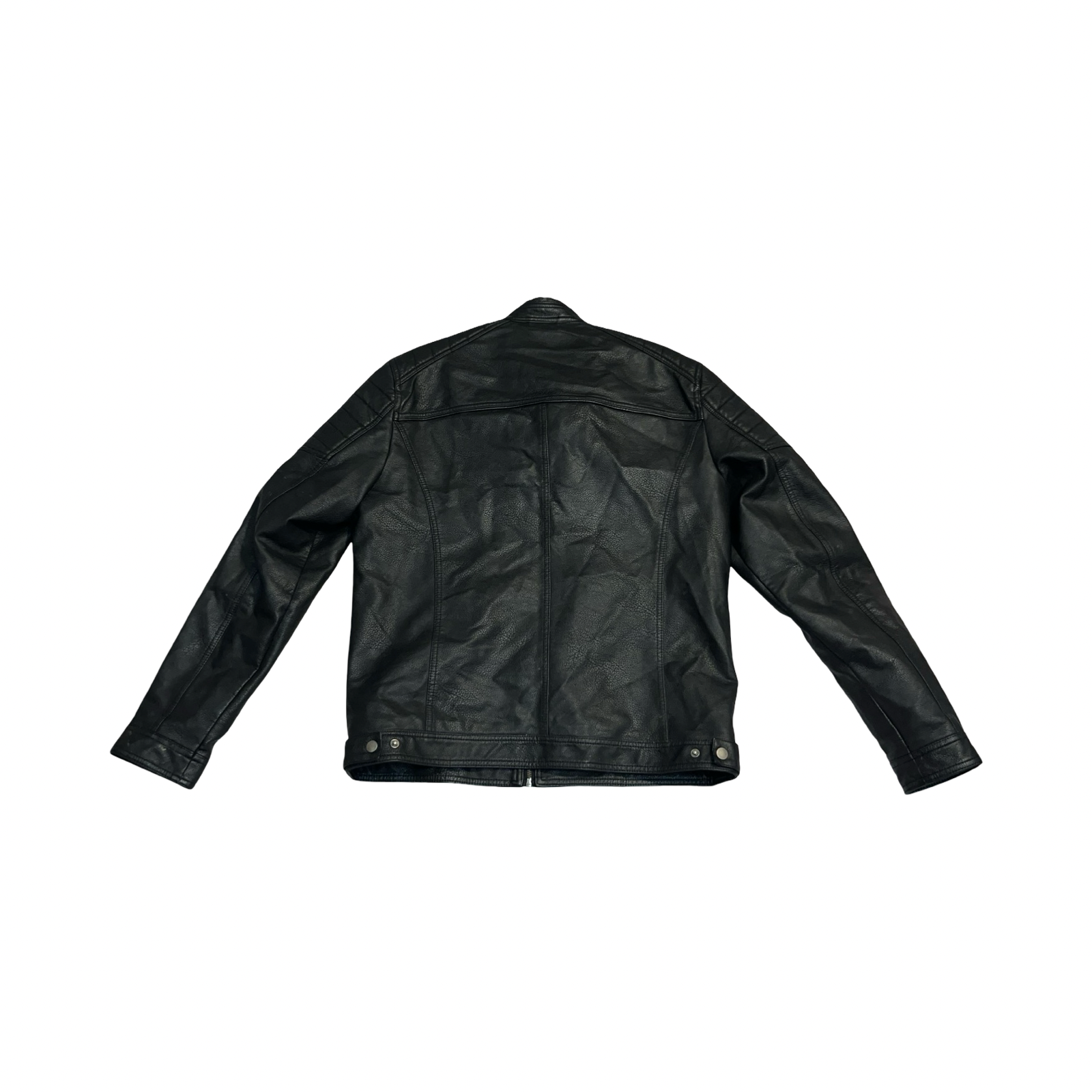 Jack jones black leather moto jacket ukXL