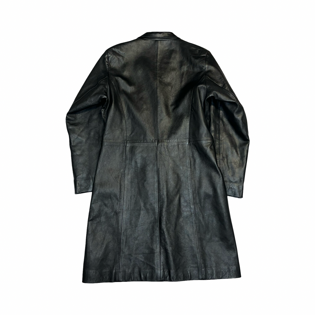 Black vintage genuine leather jacket ukM