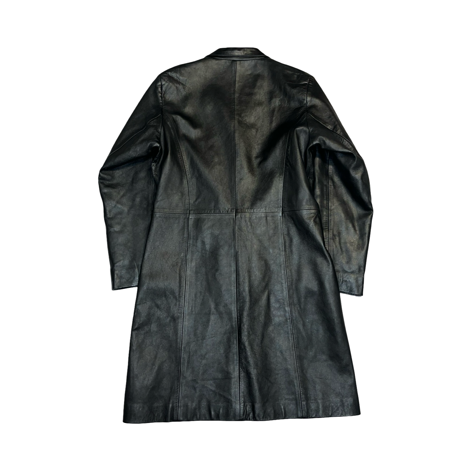Black vintage genuine leather jacket ukM