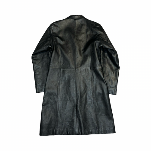 Black vintage genuine leather jacket ukM