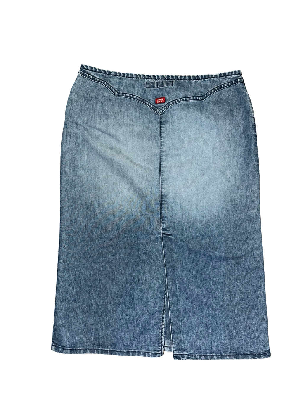 Y2K Miss Sixty Denim Midi Skirt | 00s Low Rise uk12