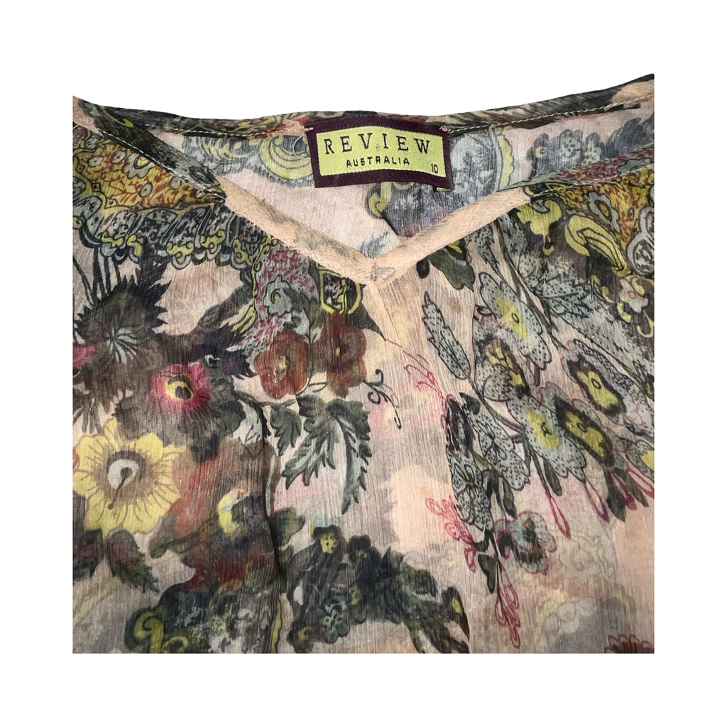 Review Australia pure silk floral blouse uk10