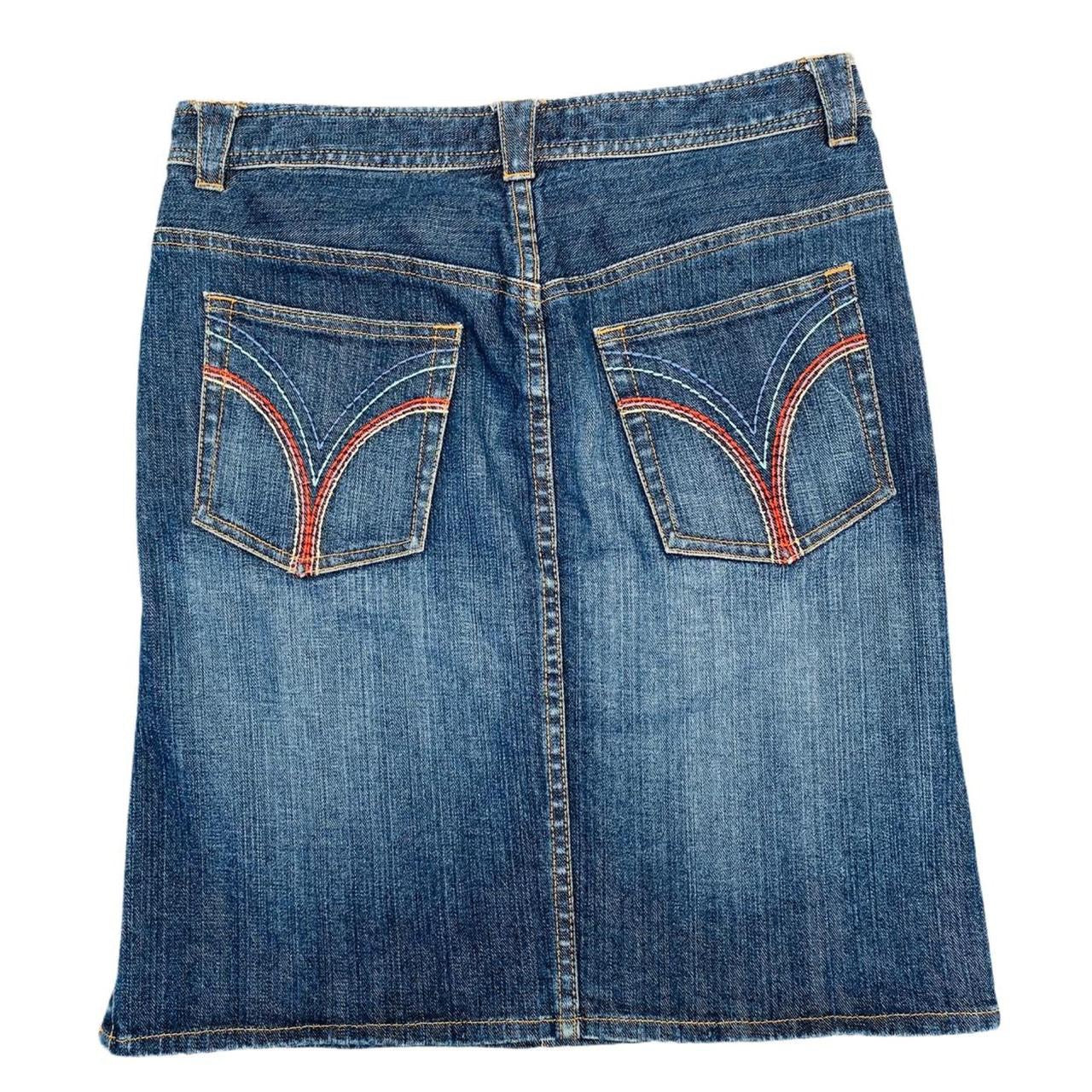 fcuk denim y2k jeans mini skirt uk10