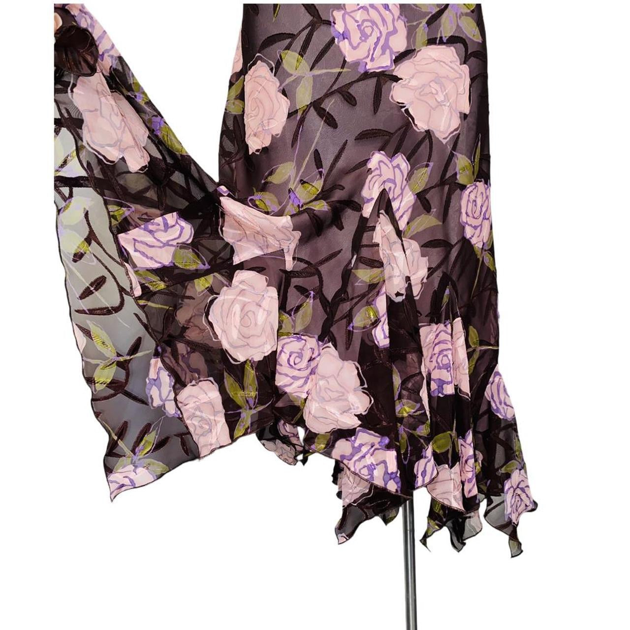 Pink floral fairy core vintage Satsuma London dress uk16