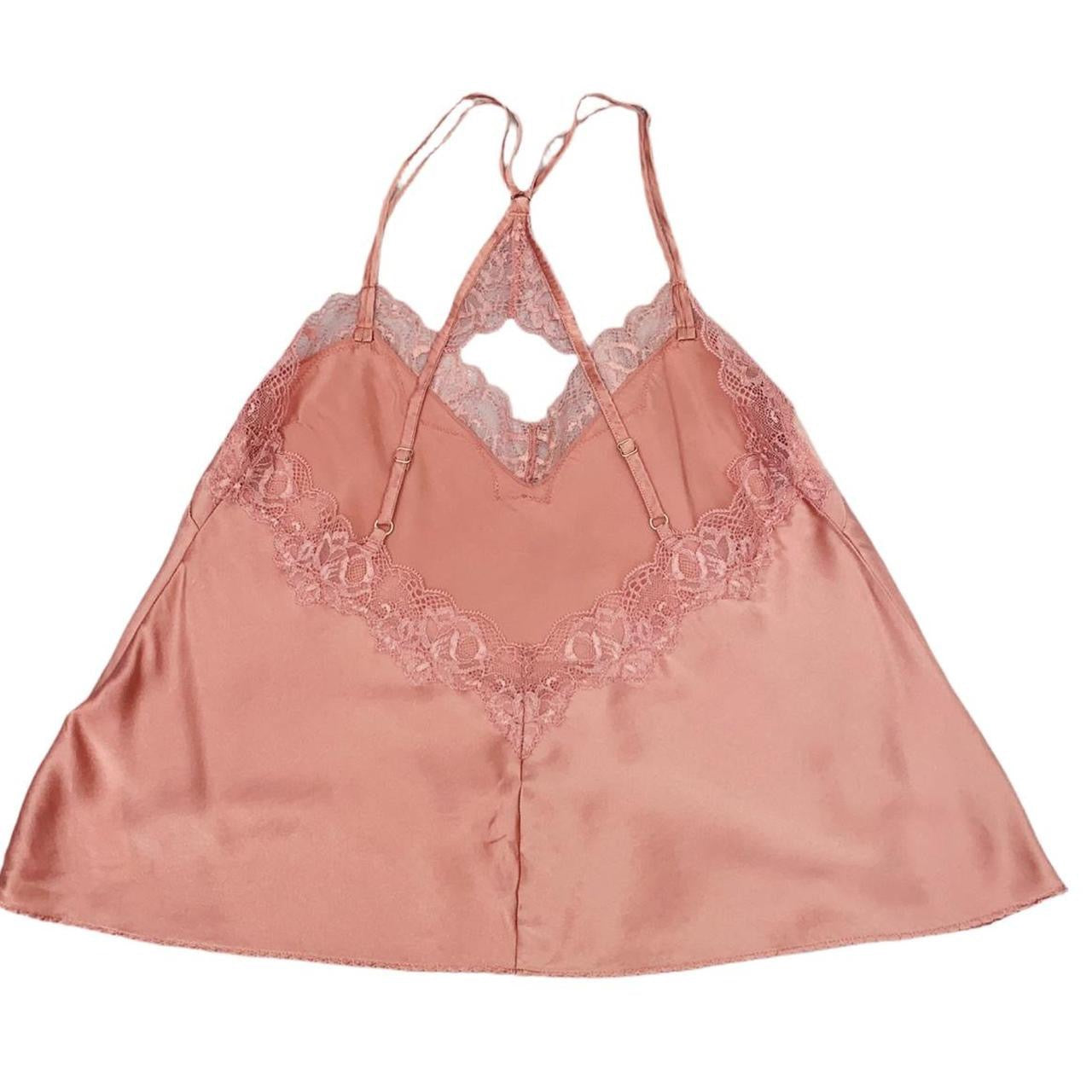 Autograph sunset y2k style lace silk cami top uk8