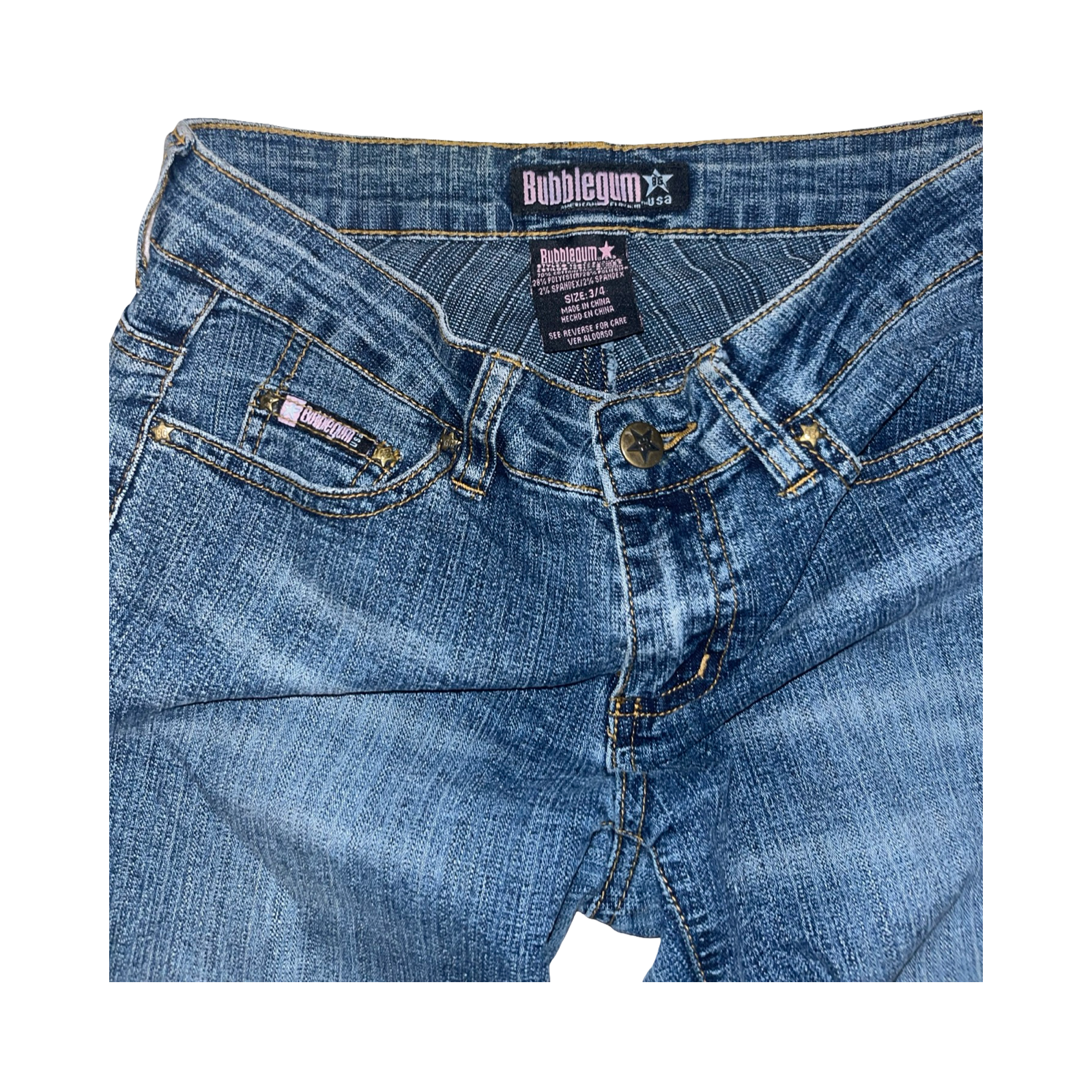 Bubble gum American flavour 2000’s Y2K jeans 34”