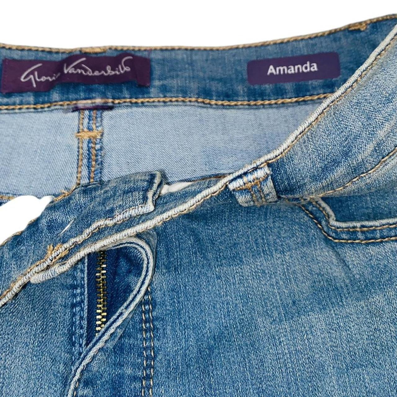 Gloria Vanderbilt floral embroidered denim jeans ukS