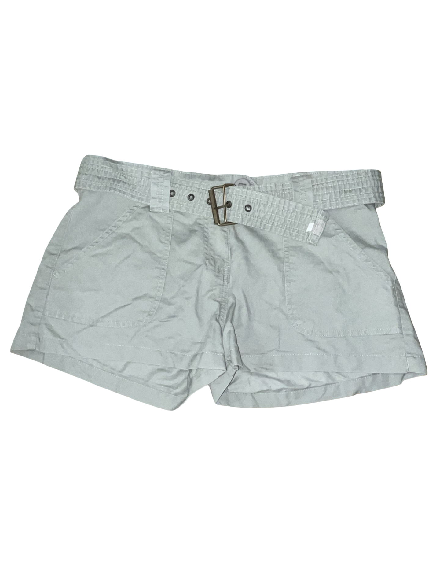 Y2K New Look Sage Green Belted Cargo Utility Shorts uk12
