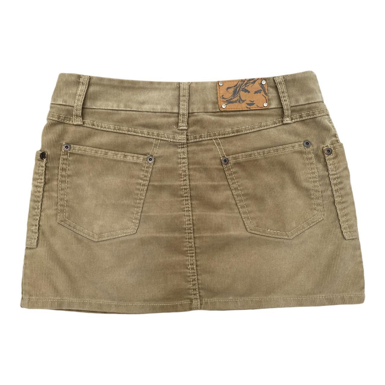 river island tan corduroy 2000’s mini skirt uk10