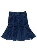 Per Una Denim Fishtail Maxi Skirt Dark Wash Boho Mermaid Uk8s