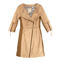 Vintage tan leather jacket dress boho vibe by Mission Blue ukXS