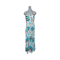 Multi coloured halter maxi dress with tie neckline By Aramis princess ukS