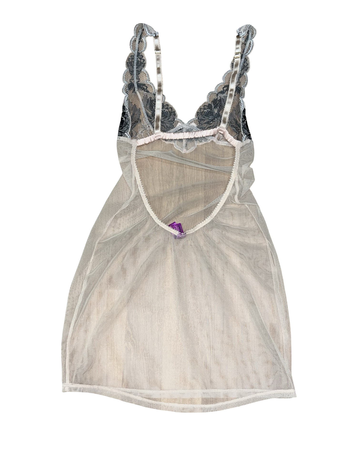 Agent Provocateur Pink Sheer Mesh Lace Babydoll UkXS