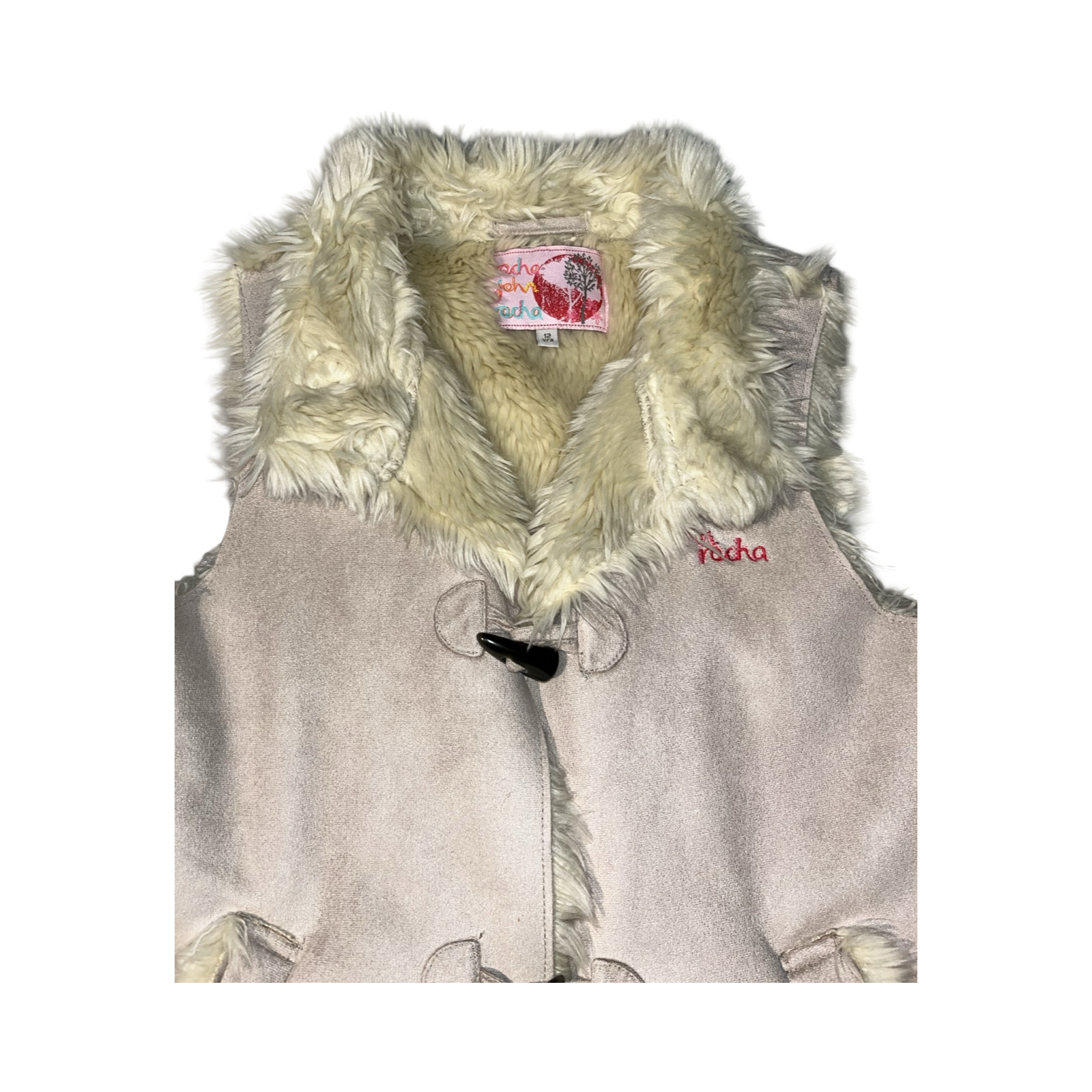 Rocha John rocha faux fur and suede waistcoat ukXS