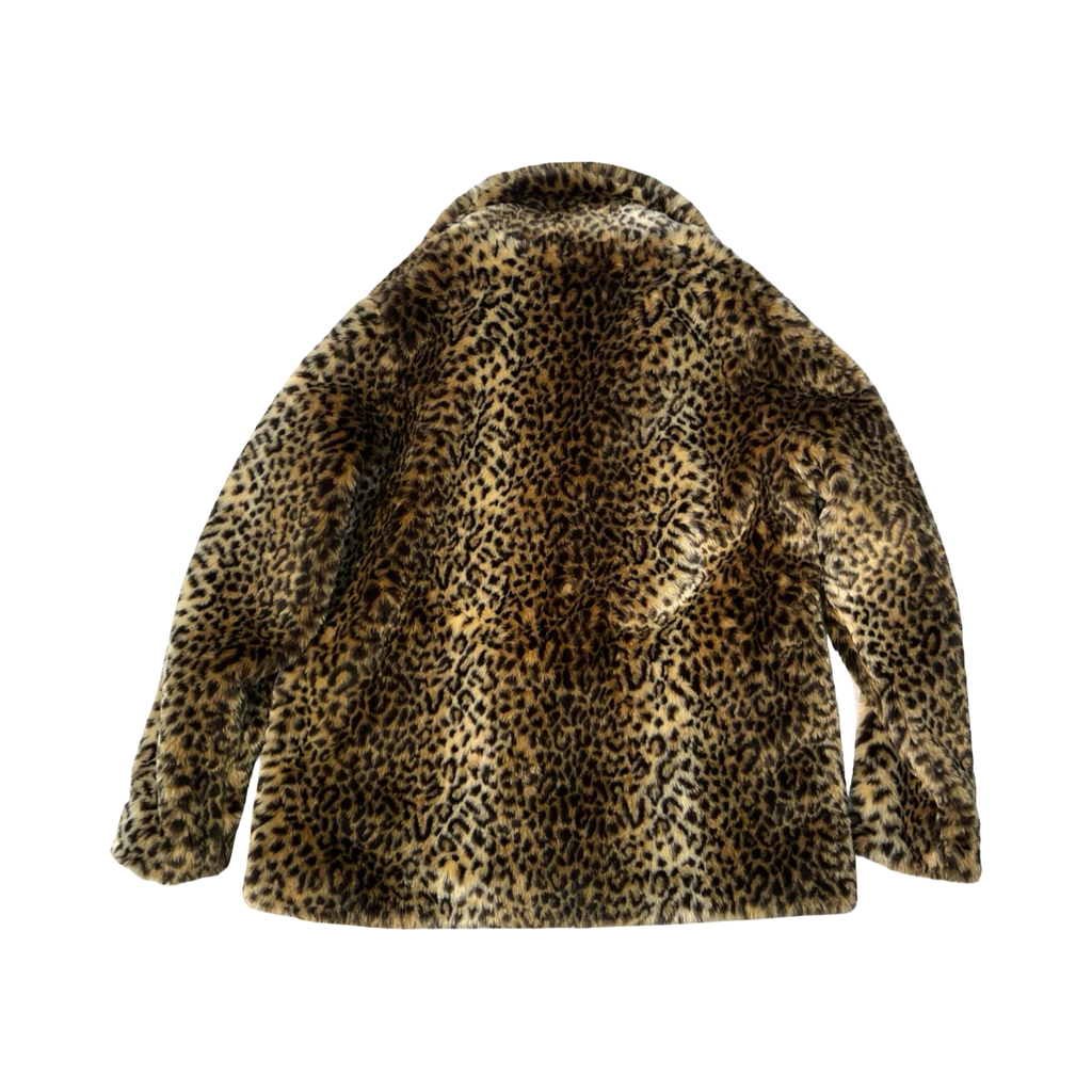 Vintage leopard print faux fur uk20 coat
