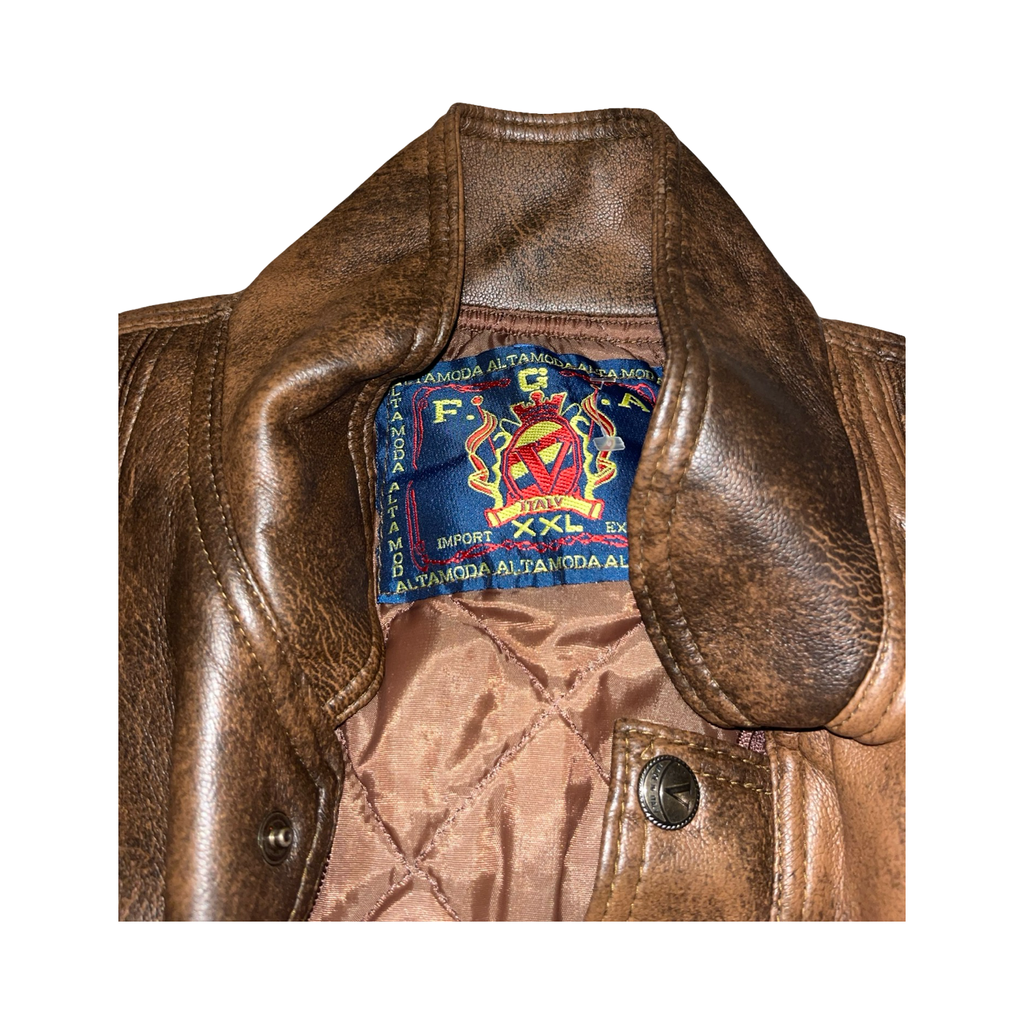 Vintage Altamoda men’s bomber leather jacket XXL
